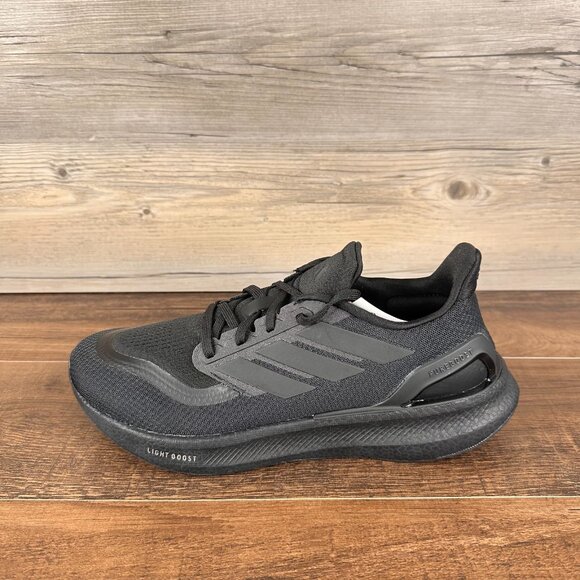 adidas Pureboost 5 Triple Black Mens Size 7 Core Black ID1158 - Picture 2 of 9